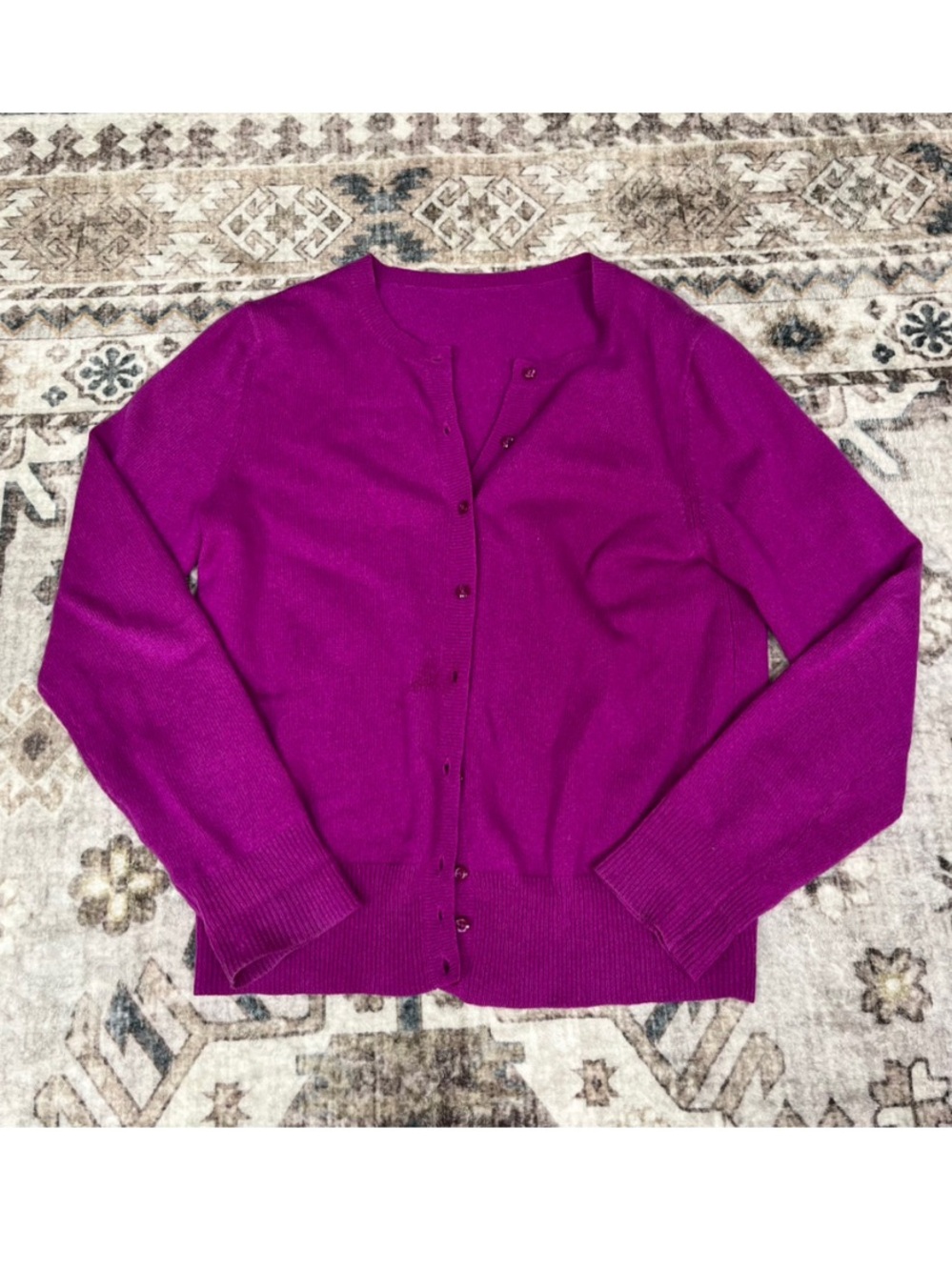 magenta cardigan